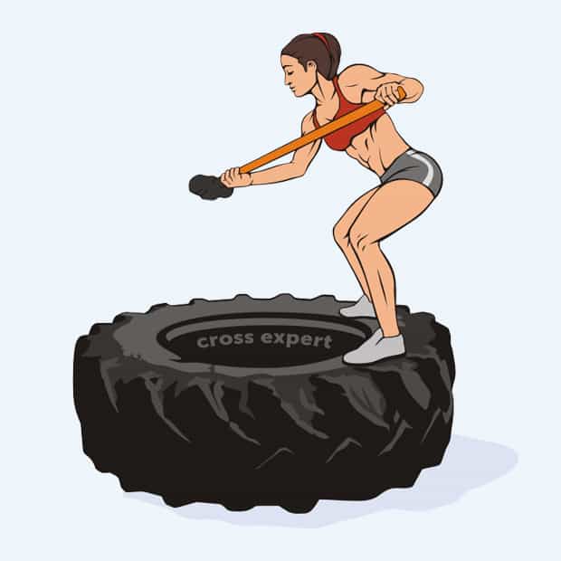 молот и покрышка - упражнение