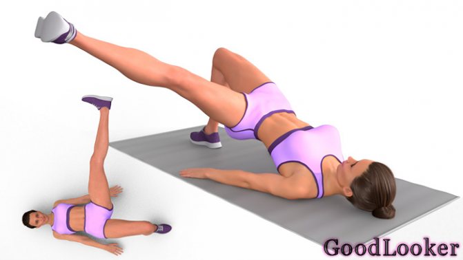 Мостик с отведением ноги в сторону