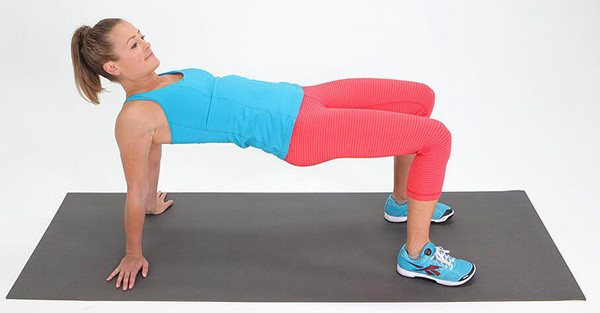 Обратная планка с согнутыми ногами