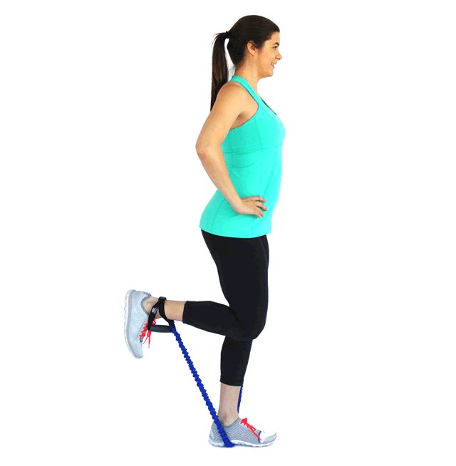 Подъем голени с эспандером