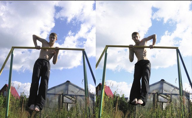 Выход с силой на одну руку